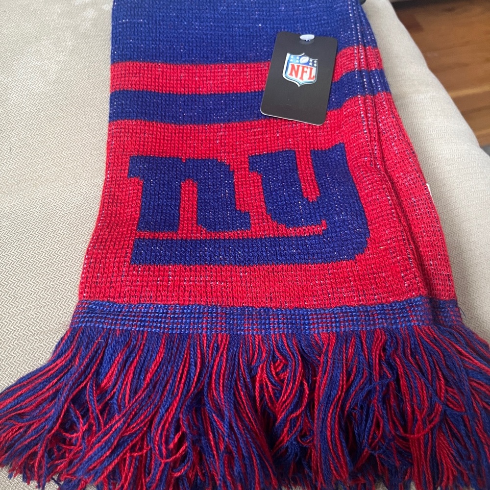 NFL Giants Red and Blue Knit Scarf. Brand new with tags.